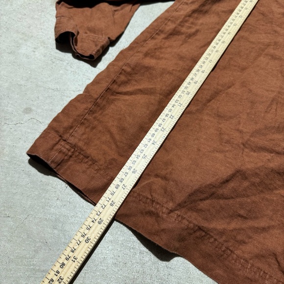 J Jill 100% Linen Jacket Size 2X Love Linen Burnt Orange Boho Fall Western - Picture 7 of 7
